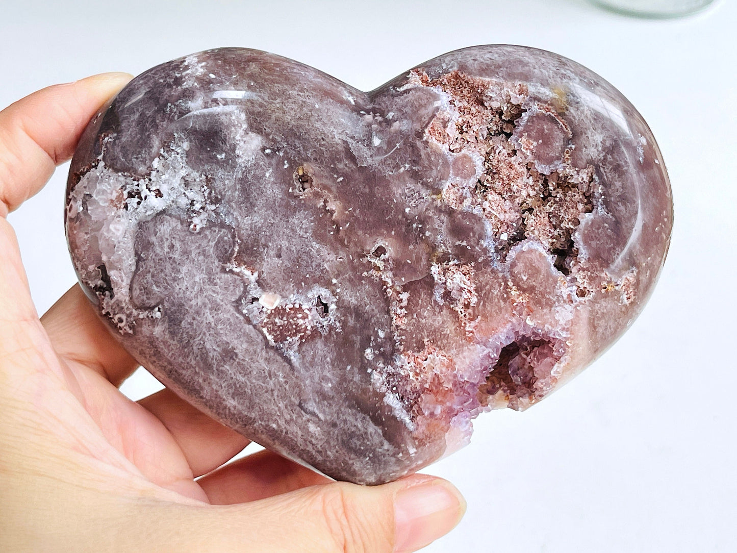 Pink Amethyst Heart, 436g Super Extra Quality Pink Amethyst Druzy Heart,  Crystal Heart, Crystal Heart, Crystal Gift, Healing Crystal