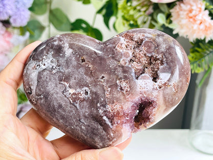 Pink Amethyst Heart, 436g Super Extra Quality Pink Amethyst Druzy Heart,  Crystal Heart, Crystal Heart, Crystal Gift, Healing Crystal