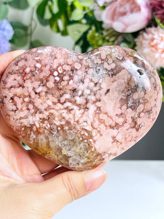 Pink Amethyst Heart, 104mm Super Extra Quality Pink Amethyst Druzy Heart,  Crystal Heart, Crystal Heart, Crystal Gift, Healing Crystal