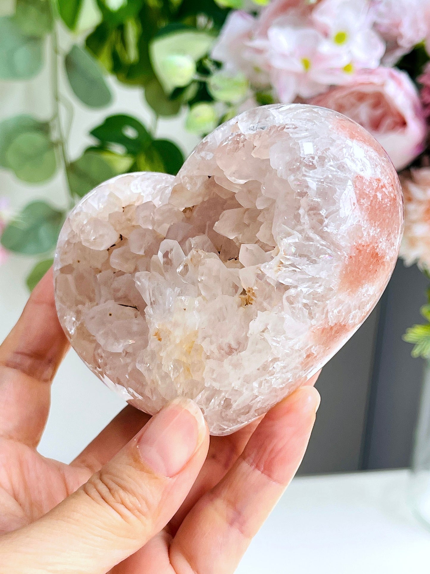 Pink Amethyst, Super Extra Quality Pink Amethyst Heart, Pink Amethyst Crystal Heart, Crystal Heart, Crystal Gift, Healing Crystal