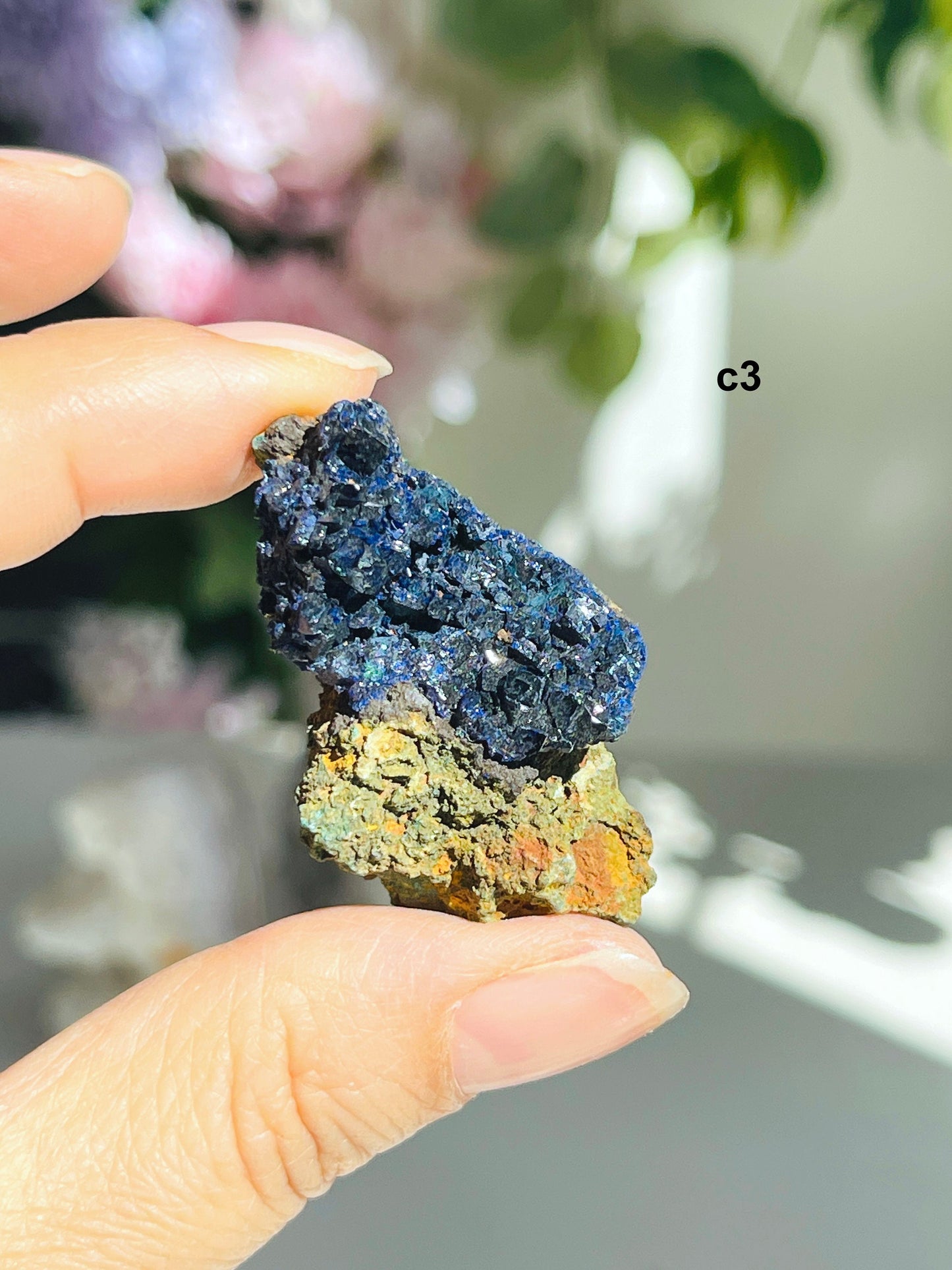 Azurite Specimen, High Grade Blue Azurite Specimen, Azurite with Malachite, Azurite Crystals on Matrix, Large Raw Azurite