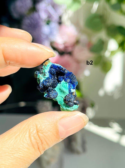 Azurite Specimen, High Grade Blue Azurite Specimen, Azurite with Malachite, Azurite Crystals on Matrix, Large Raw Azurite