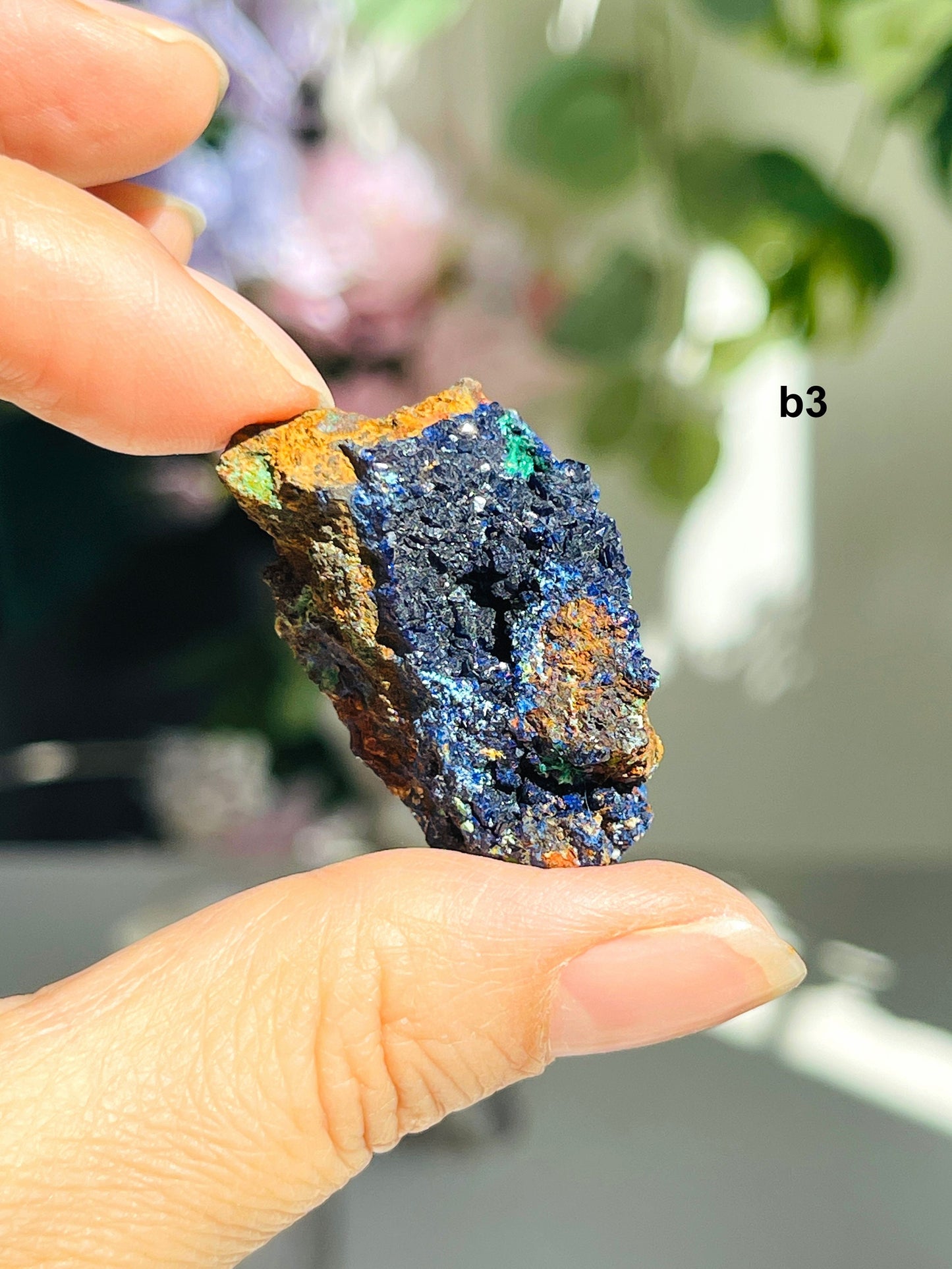 Azurite Specimen, High Grade Blue Azurite Specimen, Azurite with Malachite, Azurite Crystals on Matrix, Large Raw Azurite