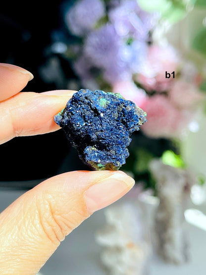 Azurite Specimen, High Grade Blue Azurite Specimen, Azurite with Malachite, Azurite Crystals on Matrix, Large Raw Azurite