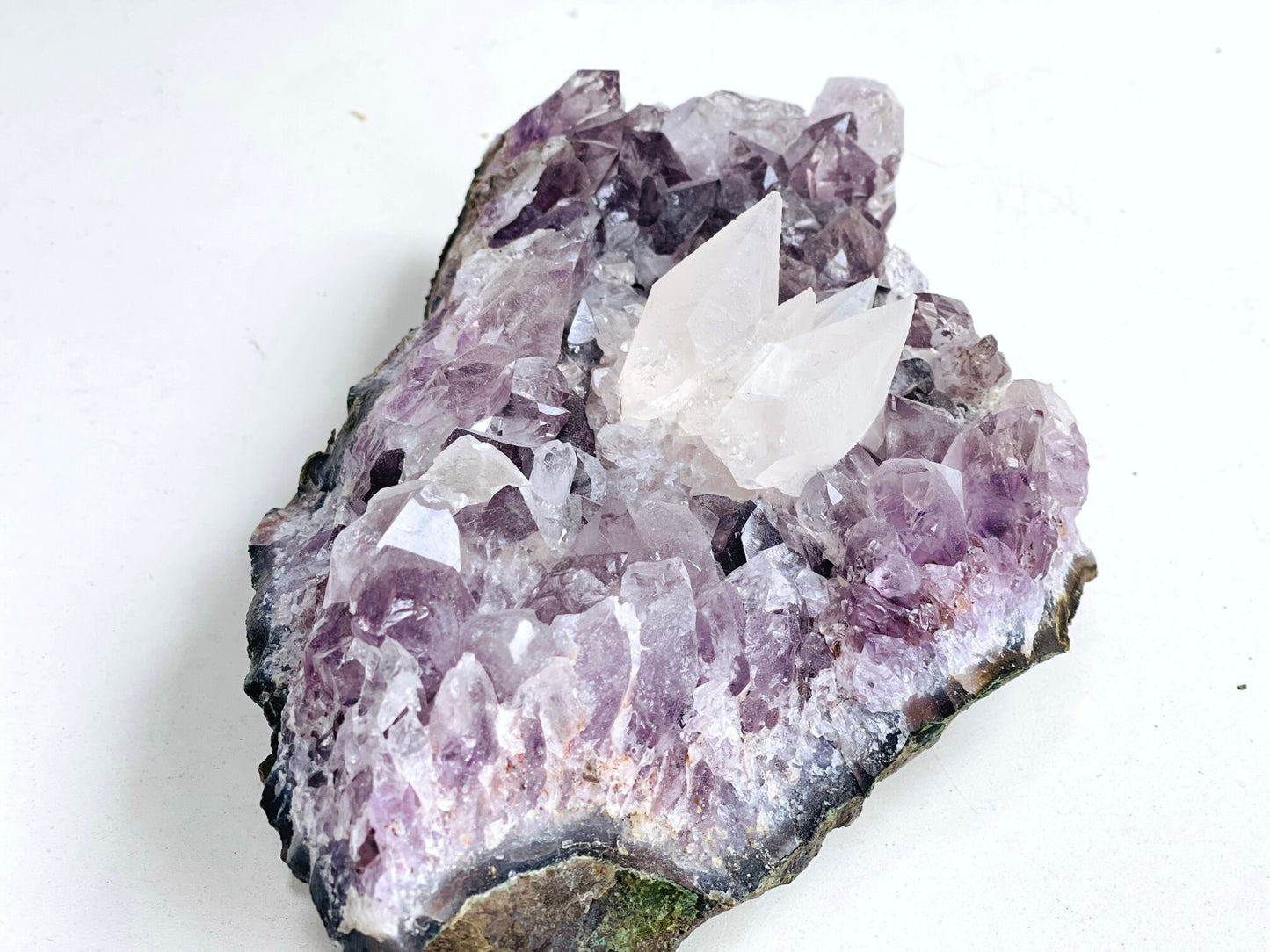 Exquisite Amethyst with Calcite Mineral Specimen