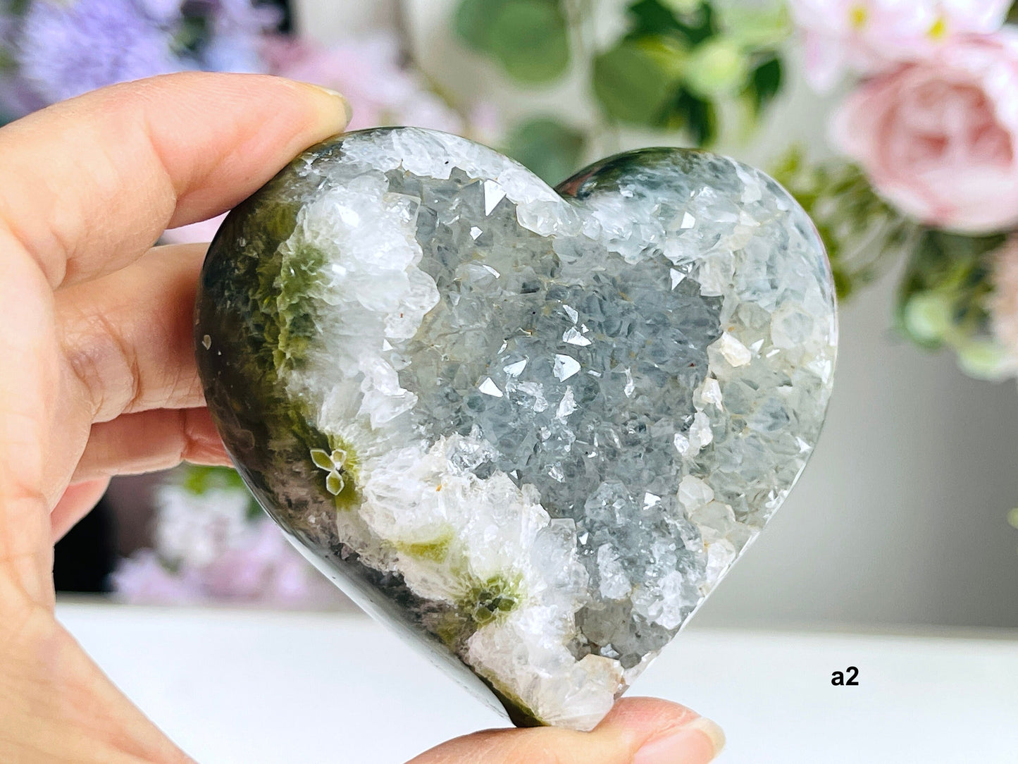 Druzy Agate Heart