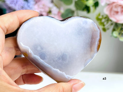 Druzy Agate Heart