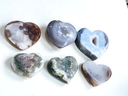 Druzy Agate Heart