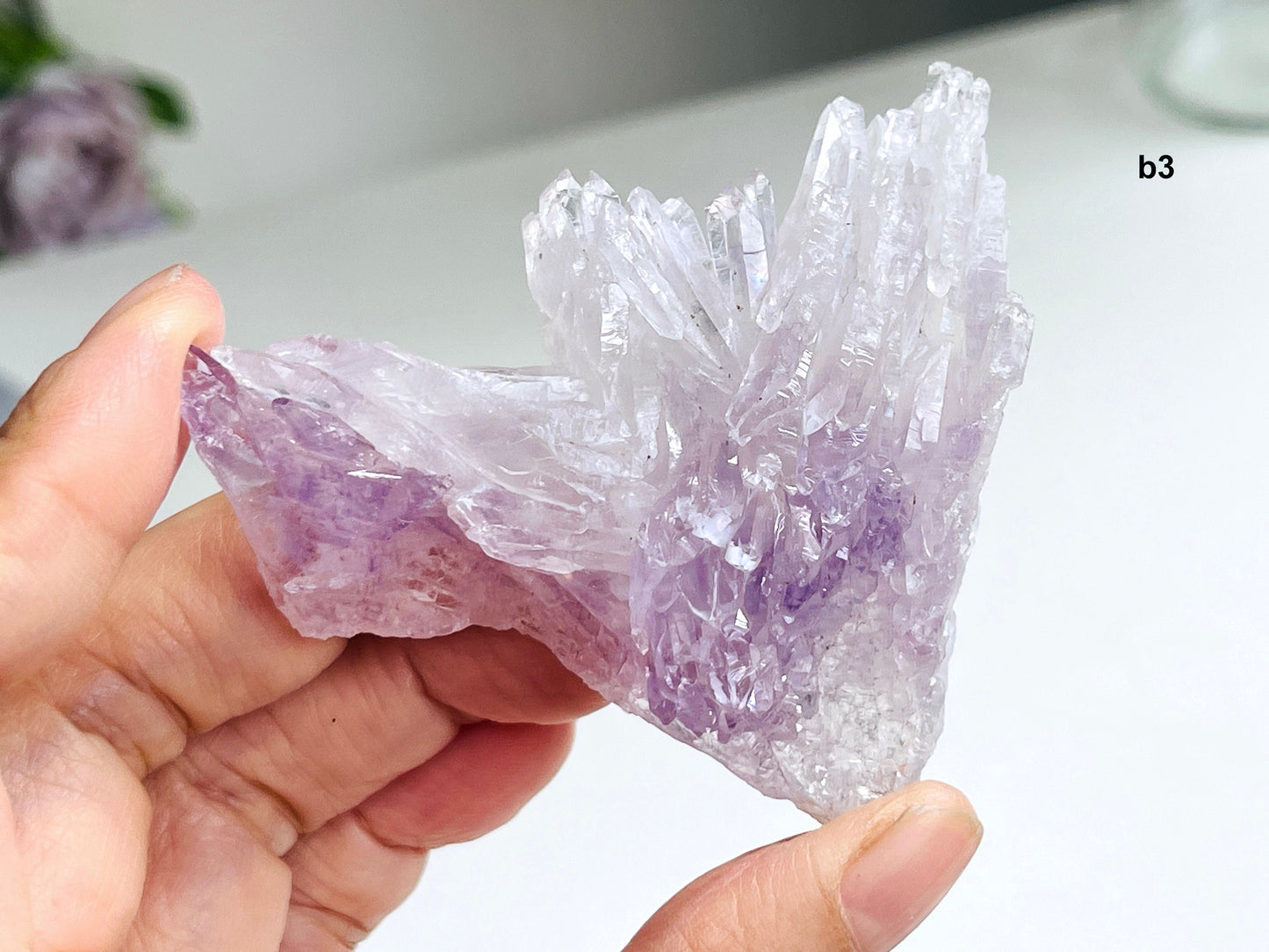 Unique Amethyst Flower, Translucent Amethyst Flower, Rare Amethyst Flower Cluster - Mineral Specimen - Rare Amethyst Flower Specimen -6