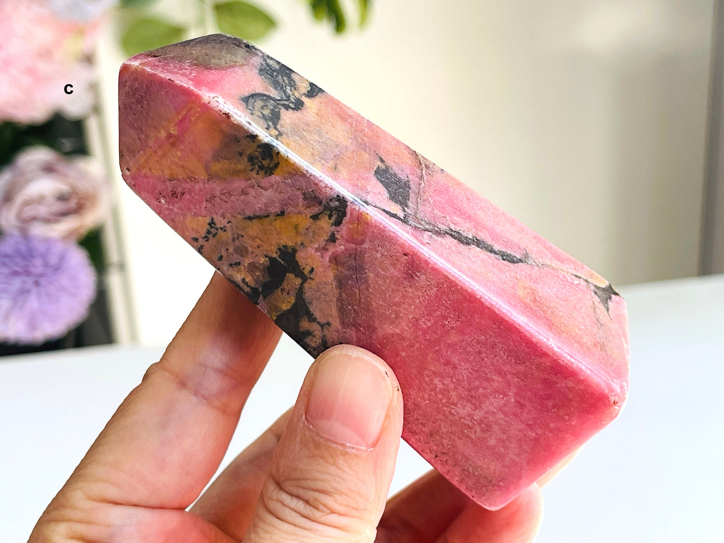 Rhodonite Tower, Premium Quality Rhodonite Tower, Rhodonite Crystal, Rhodonite Stone Obelisk, Healing Crystal