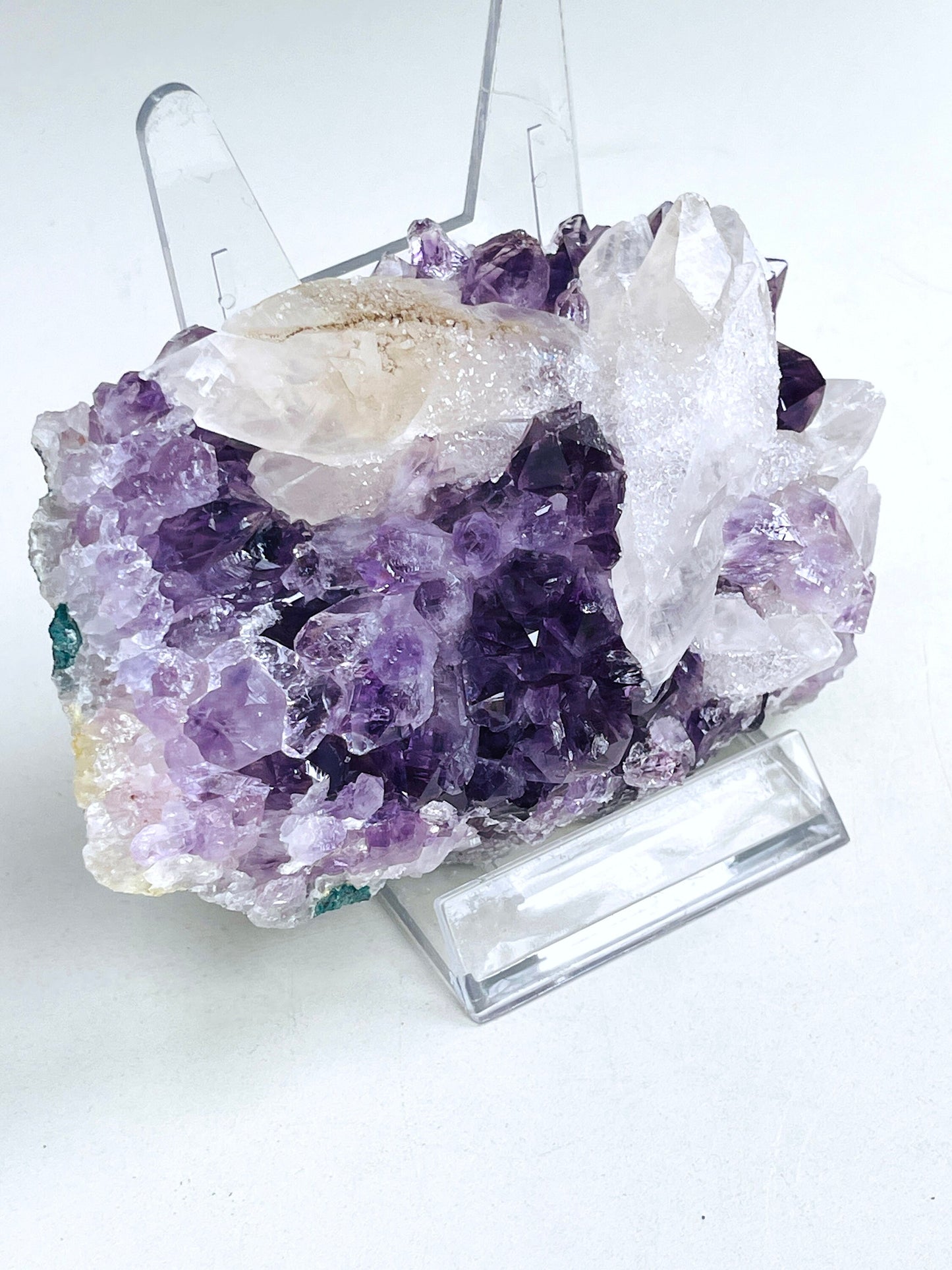 Exquisite Amethyst with Calcite Mineral Specimen