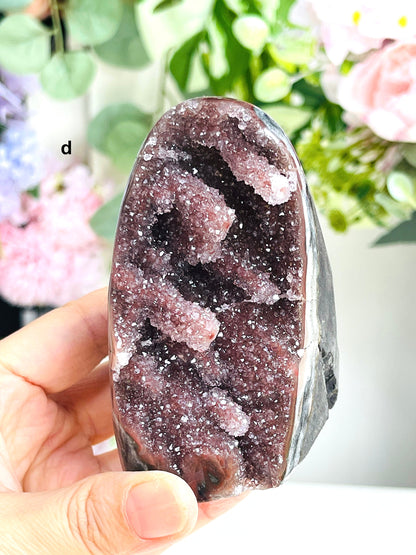 Rainbow Sugar Amethyst , Uruguay Amethyst Cutbase, Super Sparkling Amethyst Cluster, Small Amethyst Cathedral, Crystal Gift 9