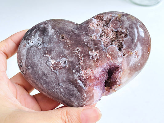 Pink Amethyst Heart, 436g Super Extra Quality Pink Amethyst Druzy Heart,  Crystal Heart, Crystal Heart, Crystal Gift, Healing Crystal