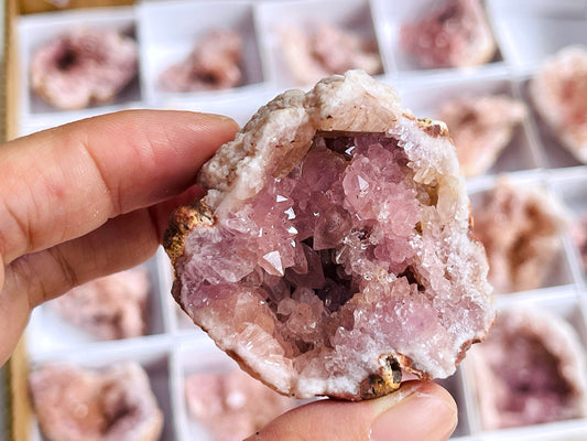 Pink Amethyst Crystal, 45-60mm Pink Amethyst Geode from Argentina, AAA Grade Pink Amethyst Rough Geode, One Piece -You Choose -B21 Medium