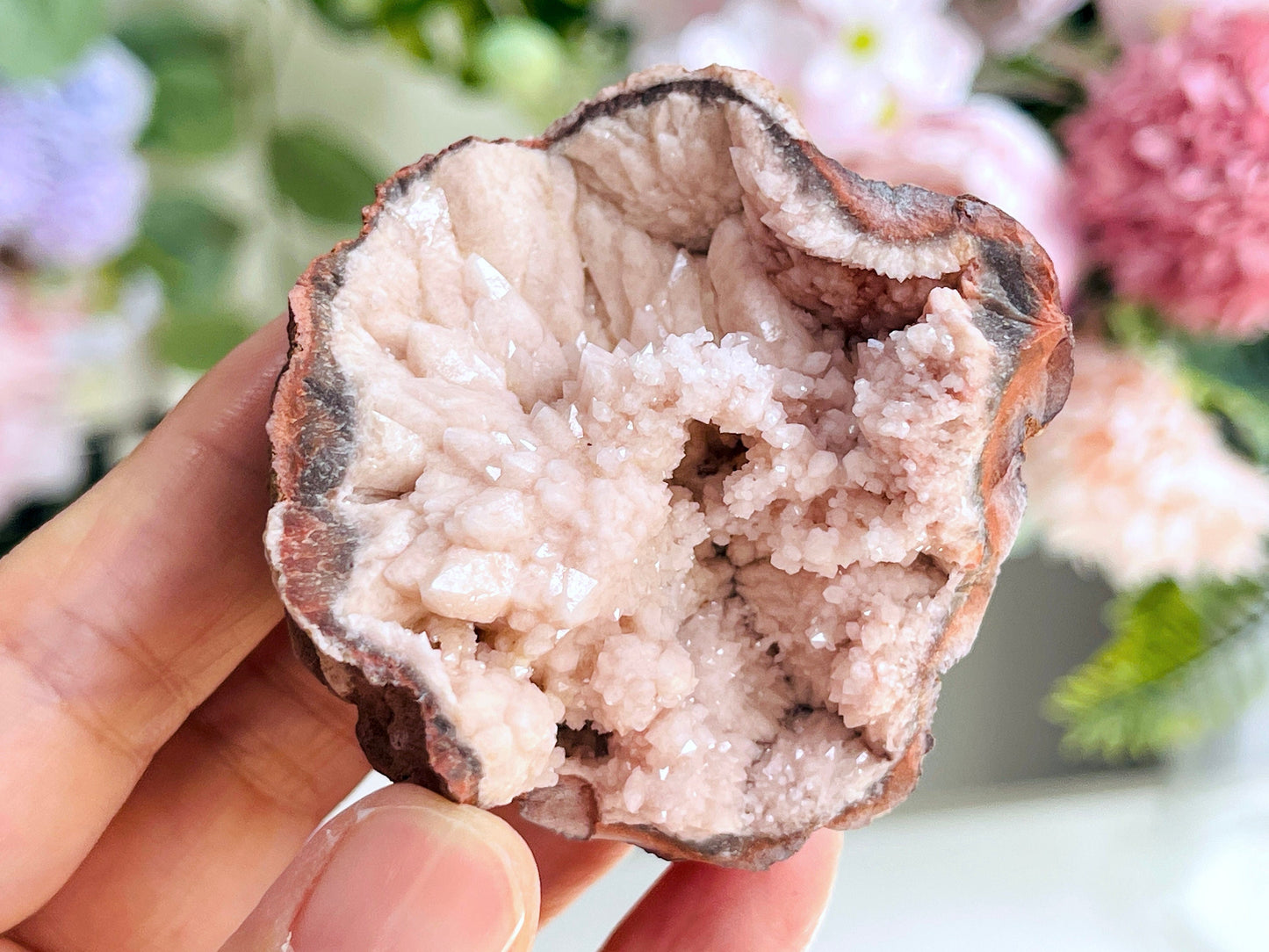 Pink Amethyst Geode, small 40-70mm Pink Amethyst Geode from Argentina, Raw Pink Amethyst Crystal, Pink Amethyst,One Piece, You Choose b4