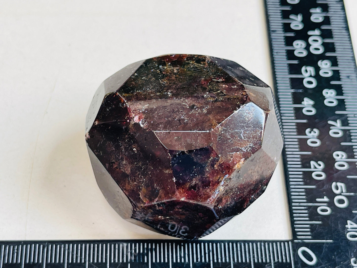 Faceted Garnet Crystal Freeform-4