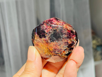 Faceted Garnet Crystal Freeform-4