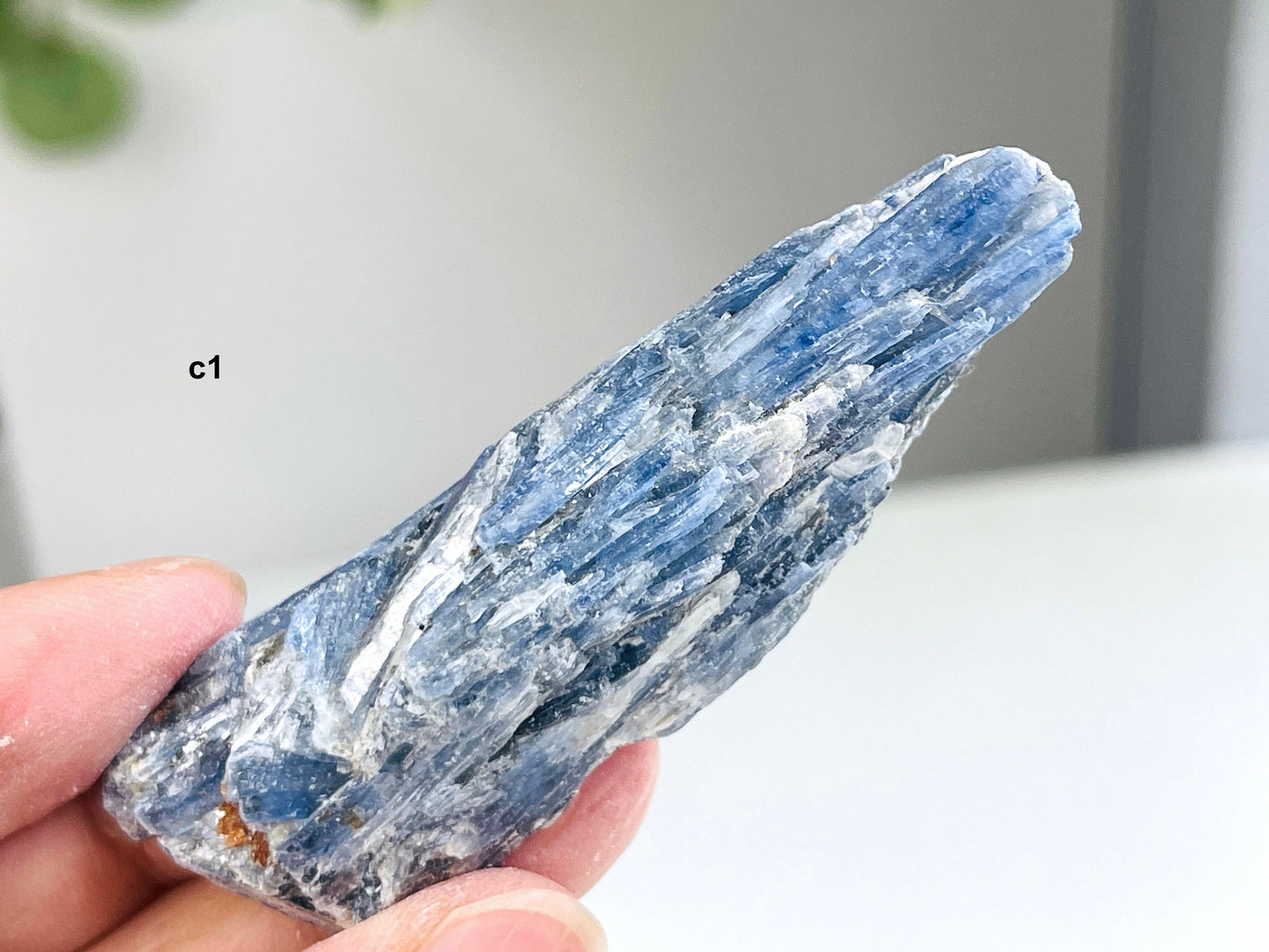 AAA Grade Blue kyanite with calcite crystal