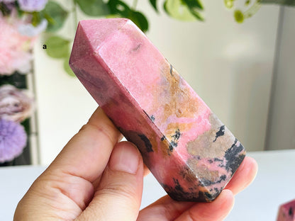 Rhodonite Tower, Premium Quality Rhodonite Tower, Rhodonite Crystal, Rhodonite Stone Obelisk, Healing Crystal