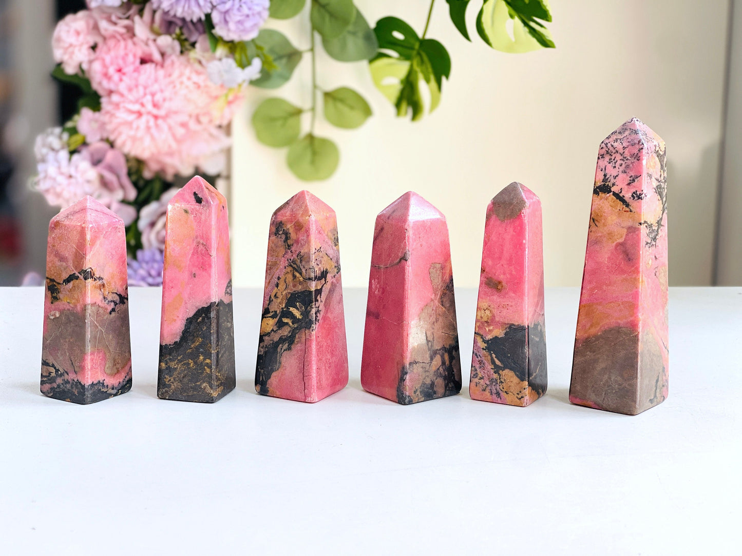 Rhodonite Tower, Premium Quality Rhodonite Tower, Rhodonite Crystal, Rhodonite Stone Obelisk, Healing Crystal