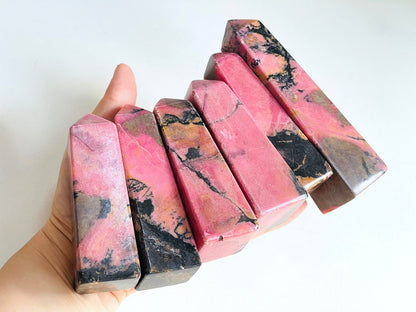 Rhodonite Tower, Premium Quality Rhodonite Tower, Rhodonite Crystal, Rhodonite Stone Obelisk, Healing Crystal