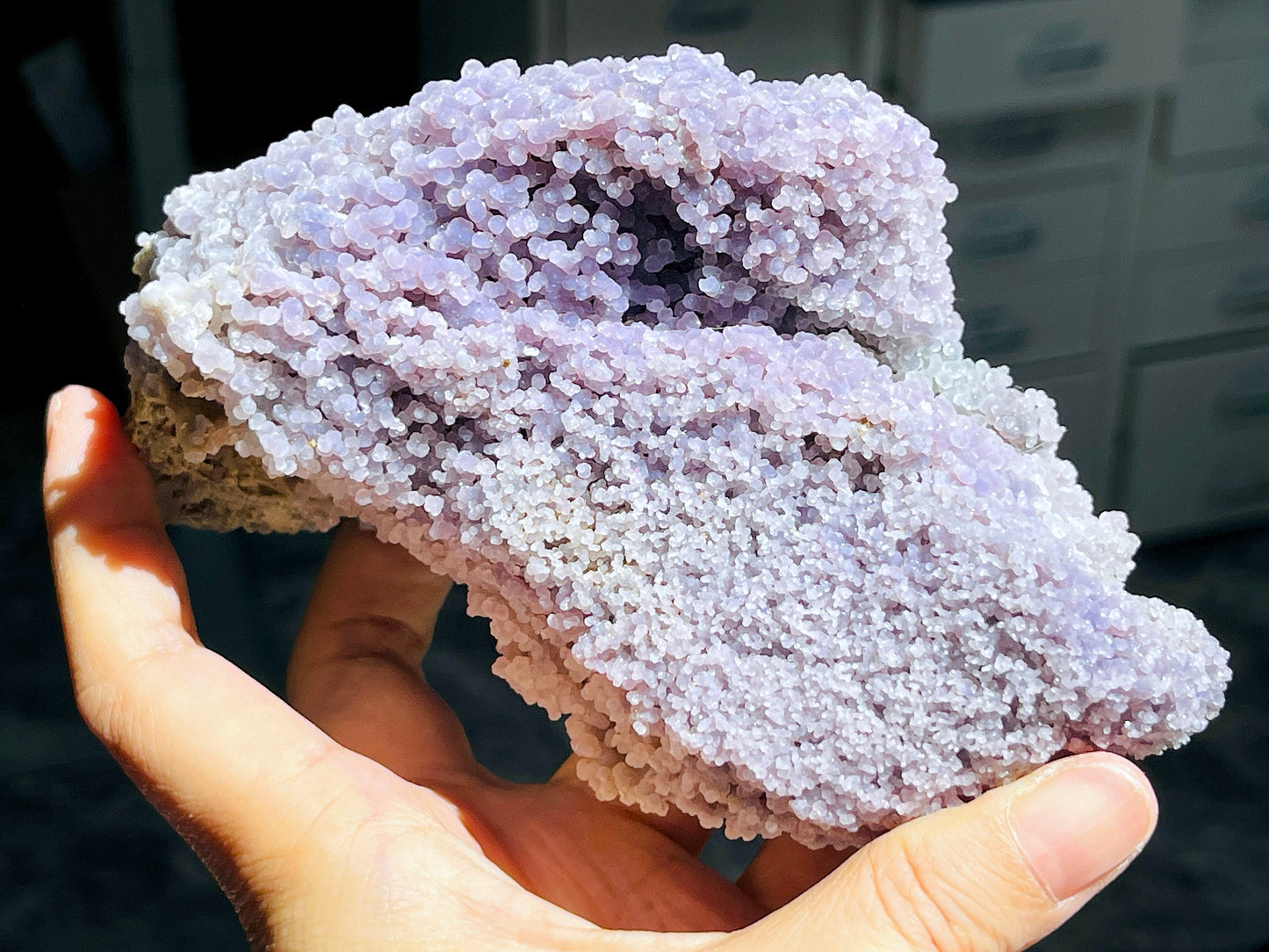 620g Super Sparkling Natural Grape Agate Specimen