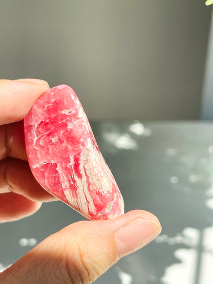 Rhodochrosite Gemy Freeform collector's piece, Argentina Rhodochrosite Specimen,  rare crystals, crystal gift