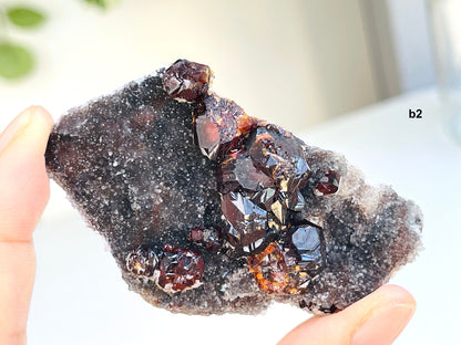 Amazing Red Sphalerite with Druzy Quartz