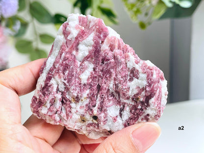 Pink Tourmaline with Quartz, Natural pink tourmaline in quartz matrix, Large Pink Tourmaline Chunk, Mineral Specimen, Healing Crystals -1