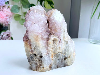 Unique Stalactite, 2.14kg Amethyst Stalactite with Pink Amethyst, Clear pale Amethyst Cluster - Mineral Specimen - Amethyst Specimen