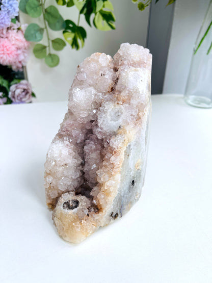 Unique Stalactite, 2.14kg Amethyst Stalactite with Pink Amethyst, Clear pale Amethyst Cluster - Mineral Specimen - Amethyst Specimen