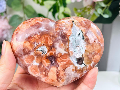 Pink Amethyst, Super Extra Quality Puffy Pink Amethyst Heart, Pink Amethyst Crystal Heart, Crystal Heart, Crystal Gift, Healing Crystal