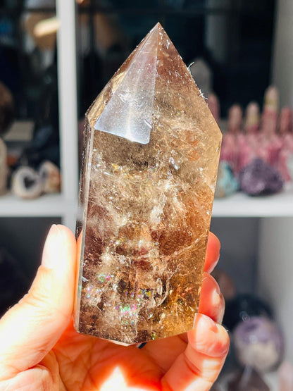 Super Extra Quality Natural Smoky Quartz Point, Brazilian Smoky Quartz Tower,  Crystal for Grounding, Crystal Gift, Home Decor