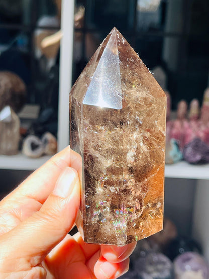 Super Extra Quality Natural Smoky Quartz Point, Brazilian Smoky Quartz Tower,  Crystal for Grounding, Crystal Gift, Home Decor