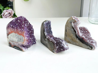 Large Uruguay Rainbow Amethyst Cutbase