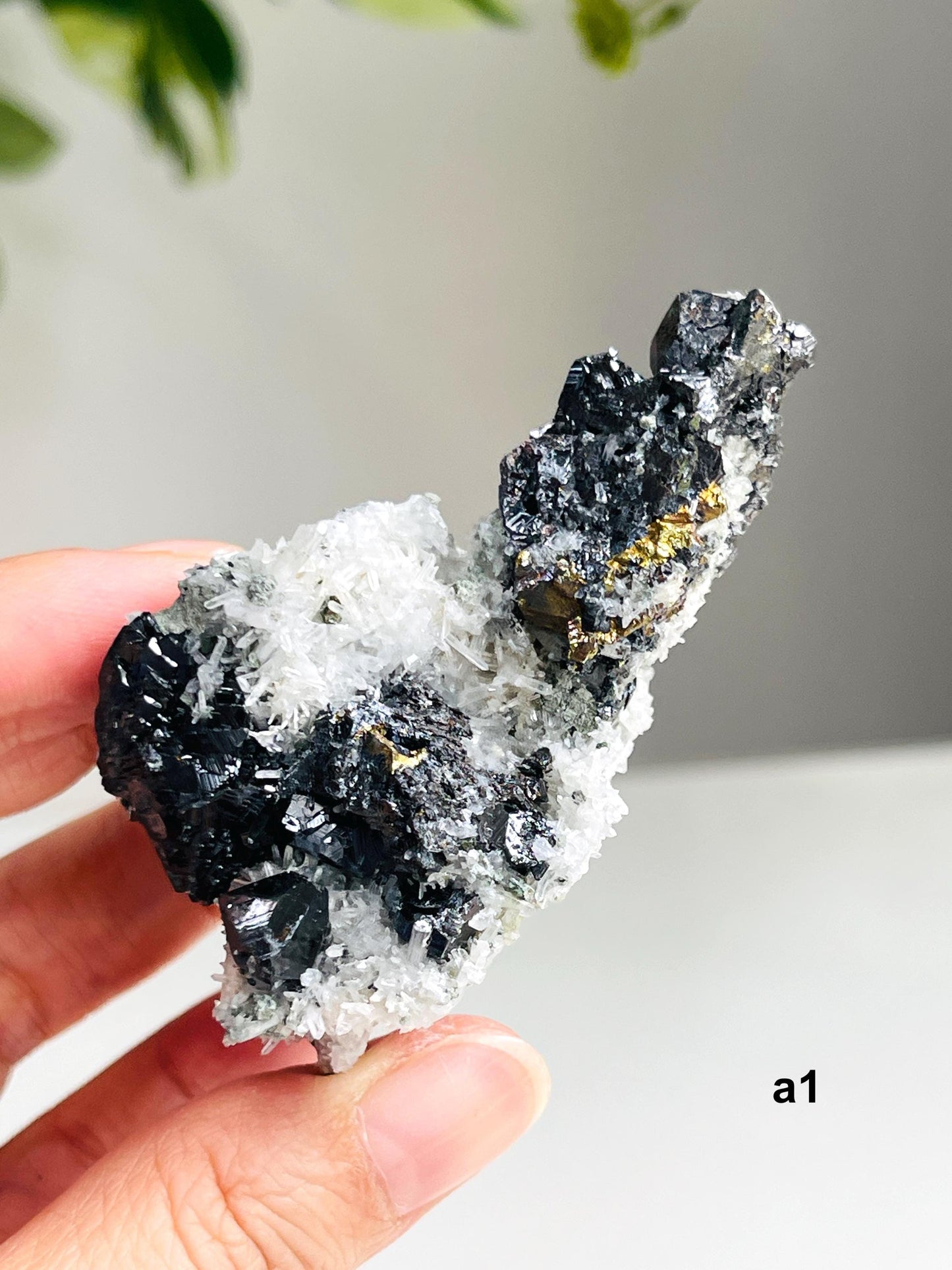 Sphalerite with Galena and Quartz, Sphalerite Mineral Specimen, Natural Sphalerite, Natural Galena Crystal, Raw Crystals, Quartz Cluster