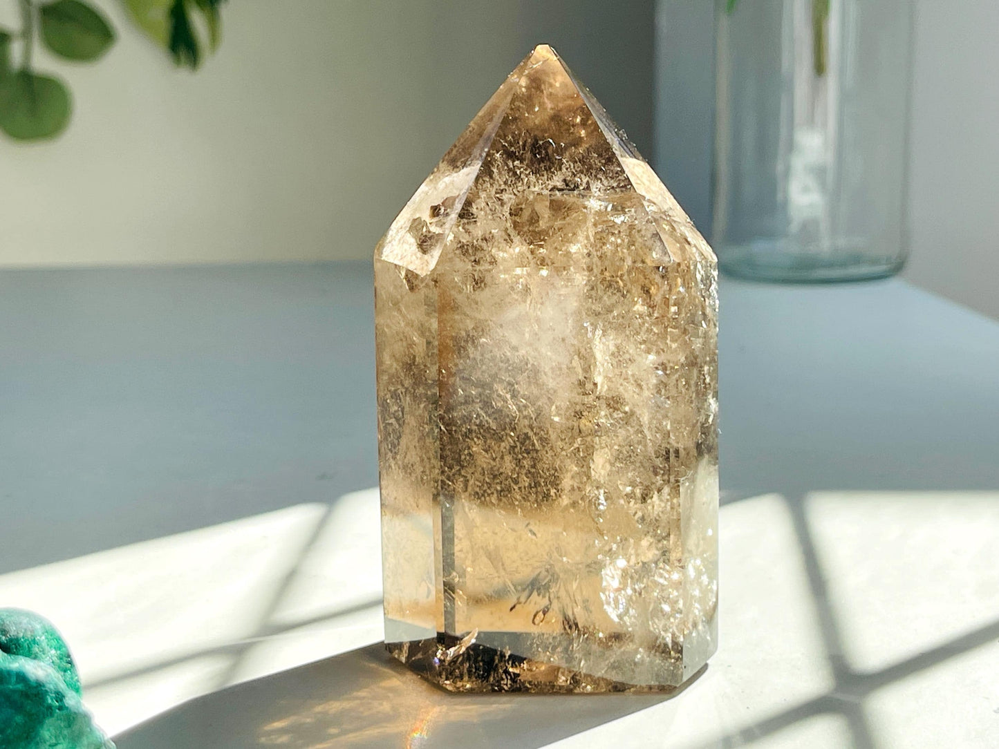 Super Extra Quality Natural Smoky Quartz Point, Brazilian Smoky Quartz Tower,  Crystal for Grounding, Crystal Gift, Home Decor