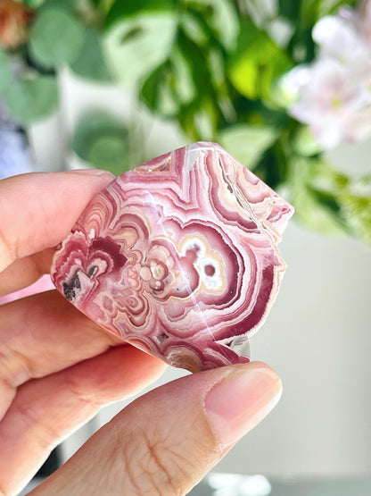 Rhodochrosite Gemy Freeform collector's piece, Argentina Rhodochrosite Specimen,  rare crystals, crystal gift