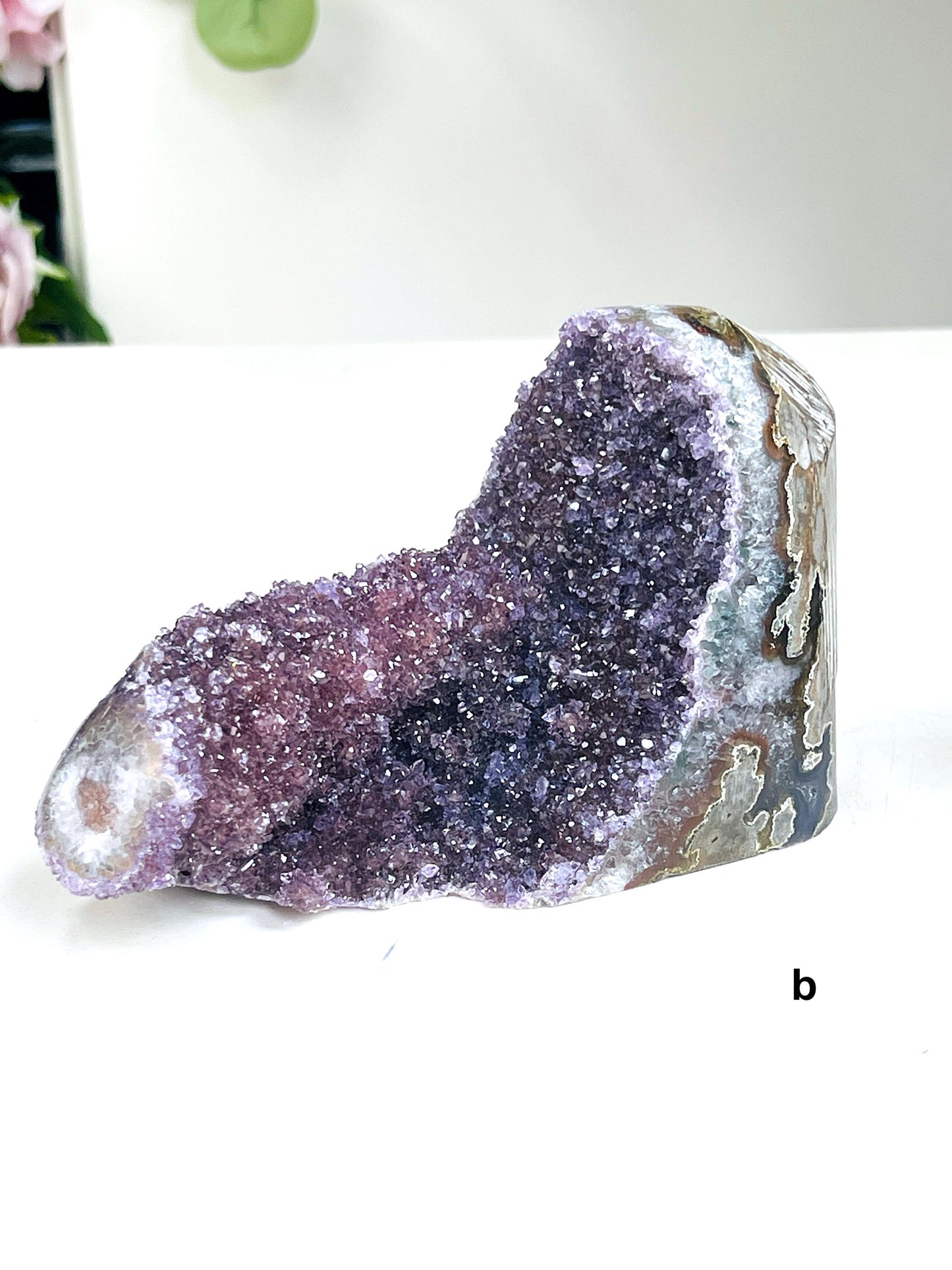 Large Uruguay Rainbow Amethyst Cutbase