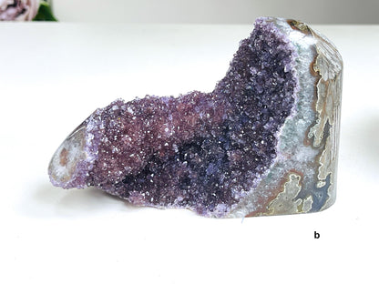 Large Uruguay Rainbow Amethyst Cutbase