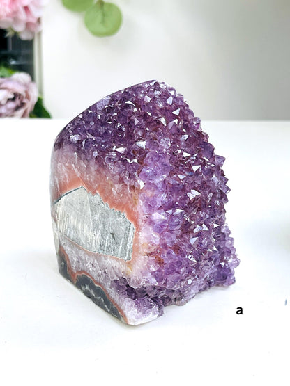 Large Uruguay Rainbow Amethyst Cutbase