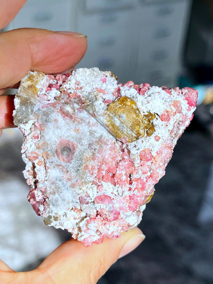 New Find !! High Grade Rare Raspberry Pink Garnet Mineral Specimen ~ Coahuila, Mexico -1