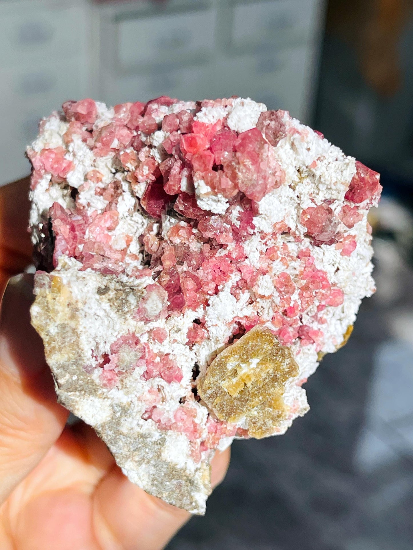 New Find !! High Grade Rare Raspberry Pink Garnet Mineral Specimen ~ Coahuila, Mexico -1