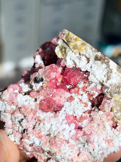 New Find !! High Grade Rare Raspberry Pink Garnet Mineral Specimen ~ Coahuila, Mexico -1