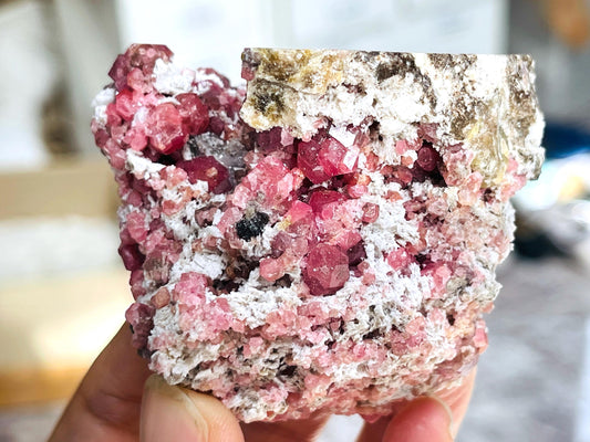 New Find !! High Grade Rare Raspberry Pink Garnet Mineral Specimen ~ Coahuila, Mexico -1