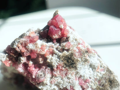 New Find !! High Grade Rare Raspberry Pink Garnet Mineral Specimen ~ Coahuila, Mexico -2