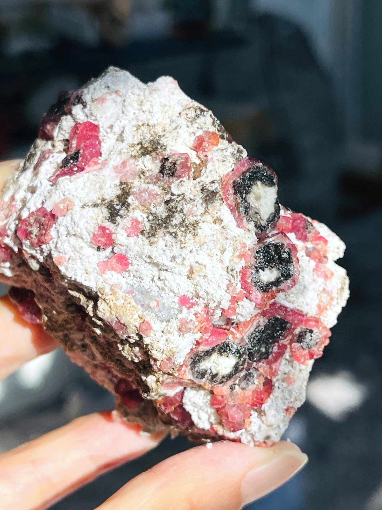 New Find !! High Grade Rare Raspberry Pink Garnet Mineral Specimen ~ Coahuila, Mexico -3