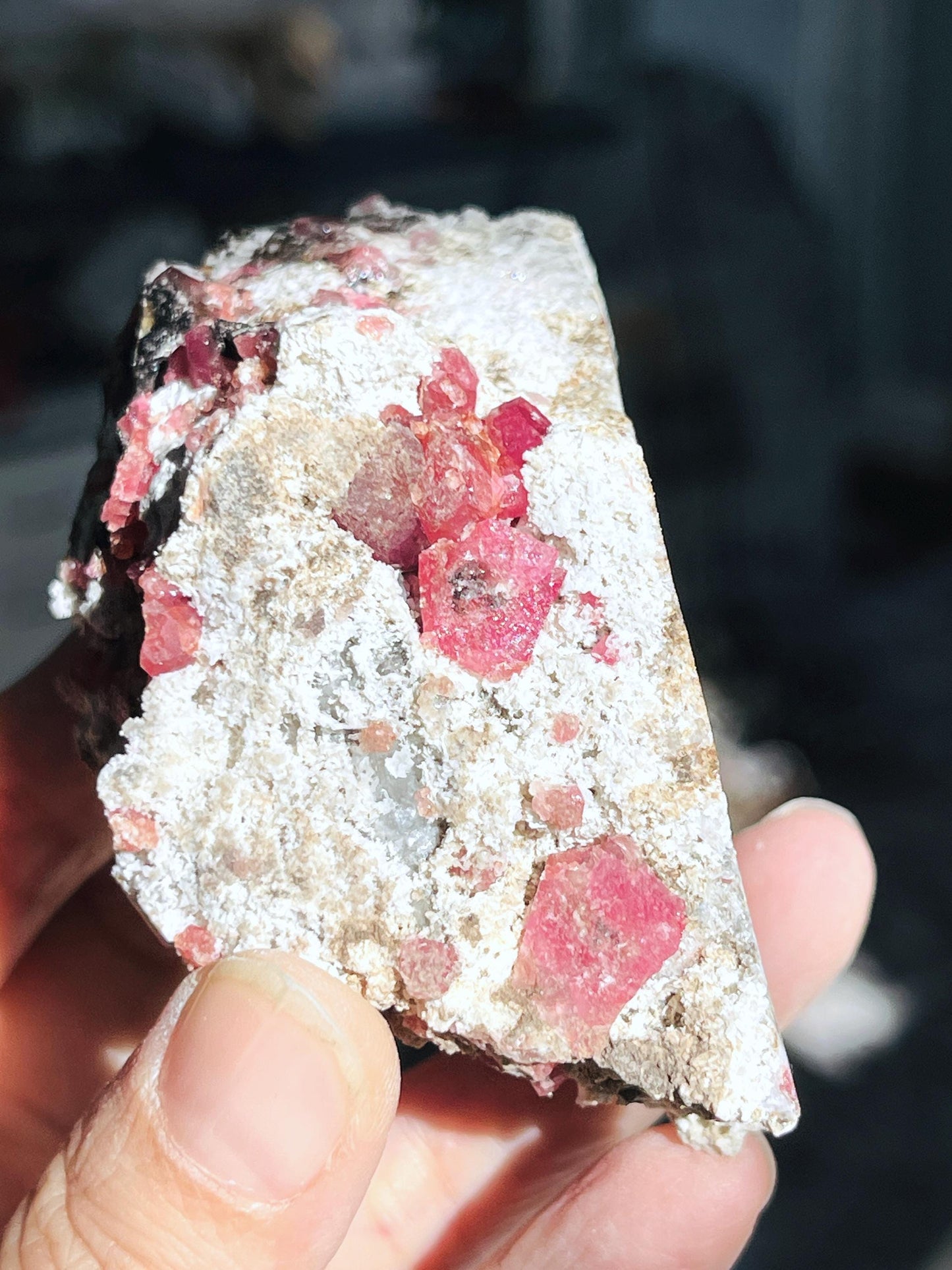 New Find !! High Grade Rare Raspberry Pink Garnet Mineral Specimen ~ Coahuila, Mexico -3