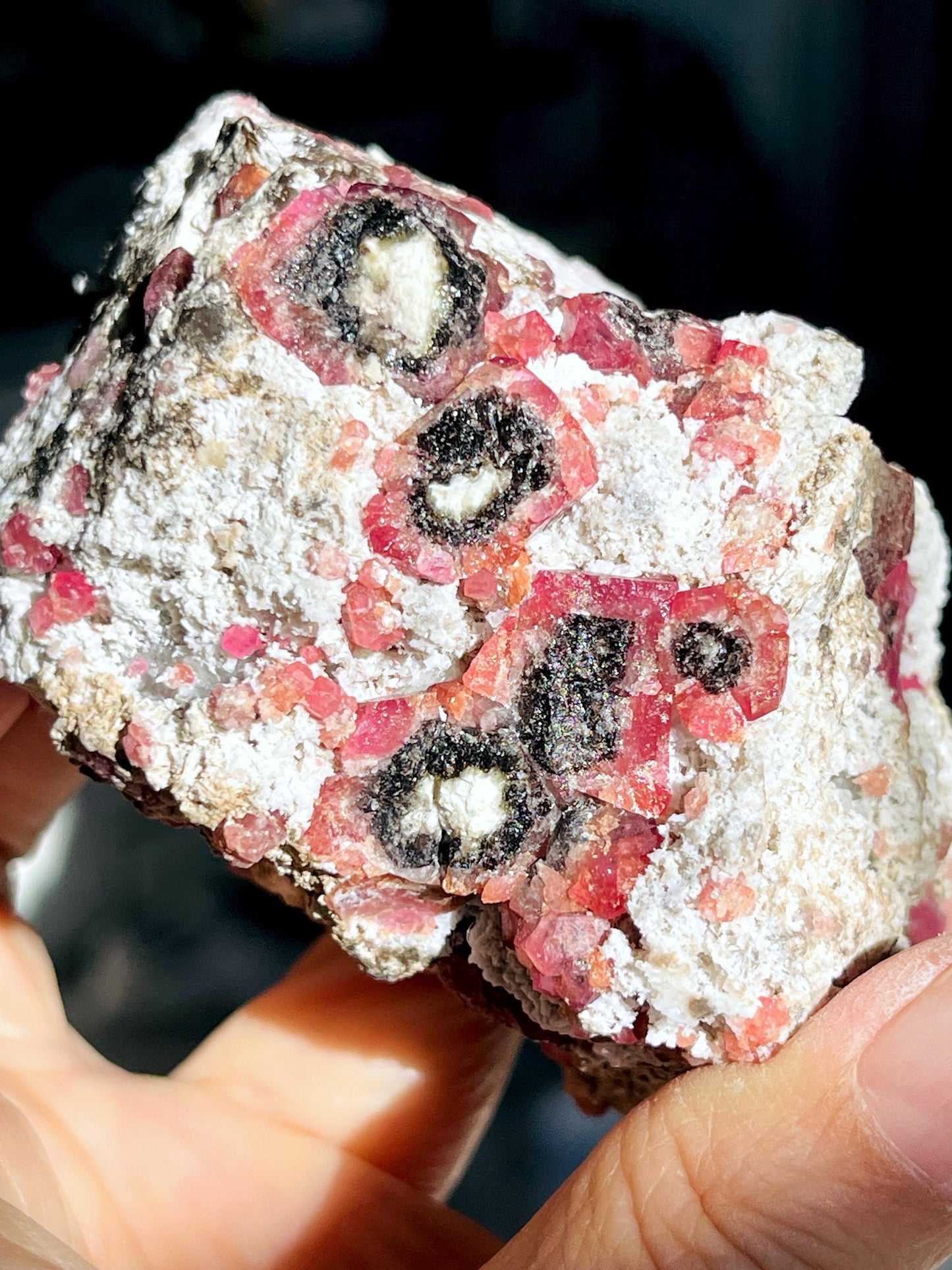 New Find !! High Grade Rare Raspberry Pink Garnet Mineral Specimen ~ Coahuila, Mexico -3