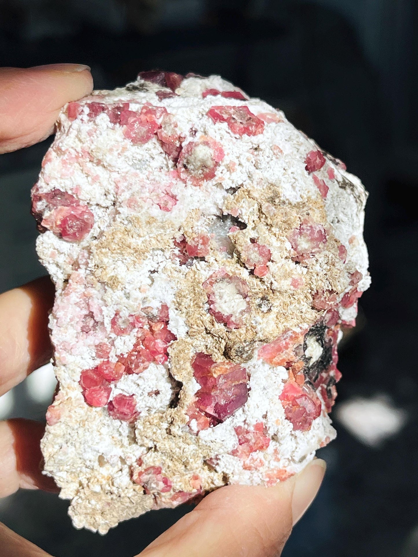 New Find !! High Grade Rare Raspberry Pink Garnet Mineral Specimen ~ Coahuila, Mexico -3